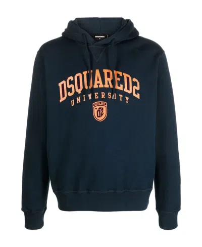 DSQUARED2 DSQUARED2 LOGO PRINTED DRAWSTRING HOODIE