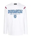 Dsquared2 Varsity Logo Long Sleeved T-shirt In White