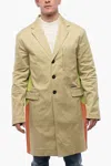 Dsquared2 Unlined Coat With Flap Pockets In Beige