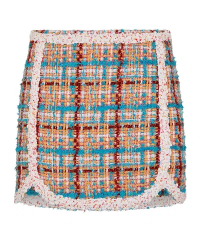 Dsquared2 Upper East Side Bouclé Miniskirt In Multicolor