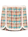 Dsquared2 Upper East Side Bouclé Miniskirt In Orange