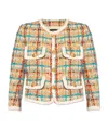 Dsquared2 Upper East Side Tweed Jacket In Multicolor