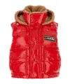 Dsquared2 Upright Neck Down Vest In Red