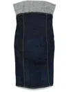 Dsquared2 Upside Denim Mini Dress In Blue