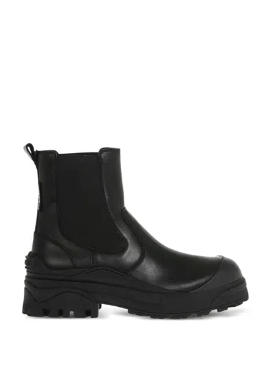 Dsquared2 Men Black Leather Chelsea Boots