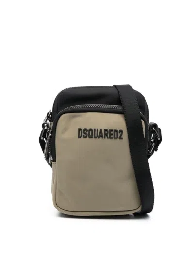 Dsquared2 Urban Logo Mini Crossbody Handbag In Beige