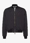 Dsquared2 Diamond-quilted Bomber Jacket In Black