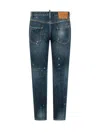 Dsquared2 Used Effect Mini Denim Jeans In Denim