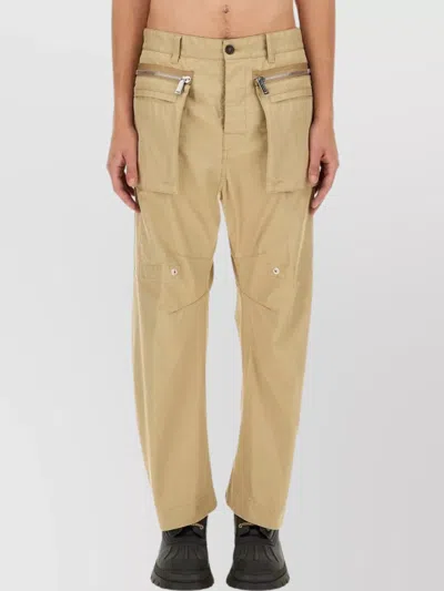Dsquared2 Utility Cargo Pants Zipper Accents In Neutral