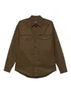 Dsquared2 Utility Double-pocket Cotton Shirt In Brown