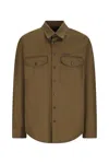 Dsquared2 Utility Double-pocket Cotton Shirt In Brown
