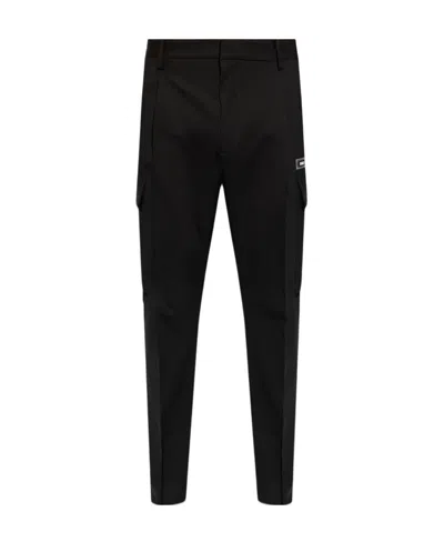 Dsquared2 Utility One Pleat Tapered Trousers In Black