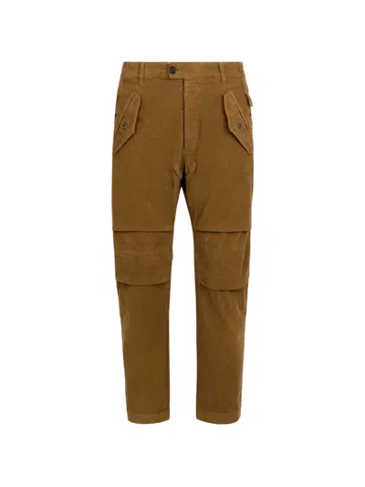 Dsquared2 Utility2 Corduroy Carrot Pants In Brown