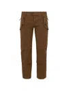 Dsquared2 Utility2 Tech Cotton Pants In Brown