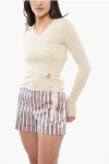 Dsquared2 V-neck Cotton Sweater With Lace-up Detail