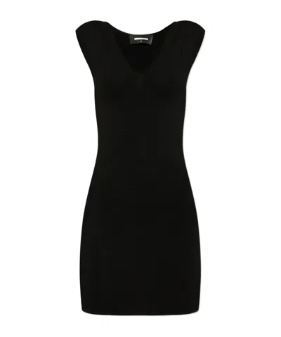 Dsquared2 V-neck Dress In Black