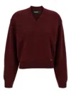 Dsquared2 Cropped Sweater Sweaters And Cardigans Bordeaux In Transparent