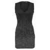 Dsquared2 V-neck Mini Dress In Grey Virgin Wool In Grey