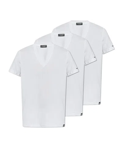 Dsquared2 V-neck T-shirt In White