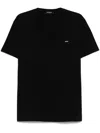 Dsquared2 Logo-plaque Cotton T-shirt In Black
