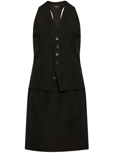 DSQUARED2 V-NECK WOOL DRESS