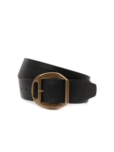 Dsquared2 Vacchetta Buckle Belt In Black