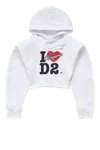 Dsquared2 Vaquera Gimy Dean Hoodie White In White