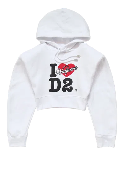 Dsquared2 Vaquera Gimy Dean Hoodie White