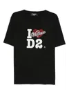 Dsquared2 Vaquera Loves D2 T-shirt In Black
