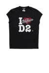 Dsquared2 Vaquera Loves D2 Tee Black In Black