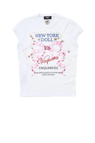 Dsquared2 Vaquera Ny Doll Tee White