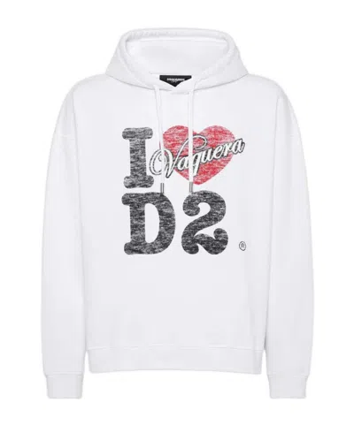 DSQUARED2 VAQUERA X D2 DESTROYED RELAX FIT HOODIE