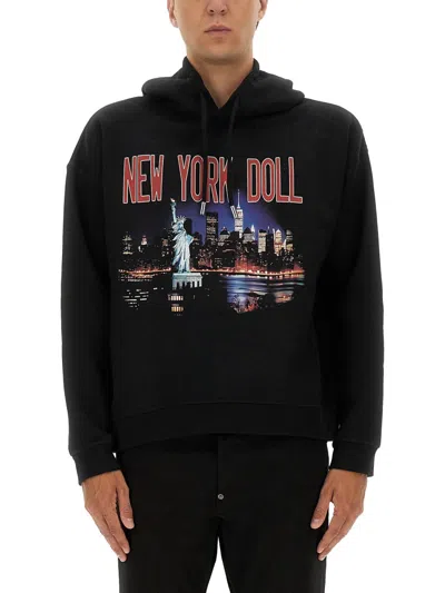 Dsquared2 Vaquera X D2 Relax Fit Hoodie In Black