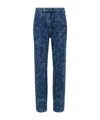Dsquared2 Vaquera X D2 Statue Of Liberty Cargo Laser Wash Pant In Blue