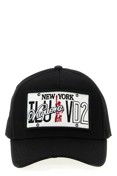 Dsquared2 Vaquera X  Baseball Cap In Black