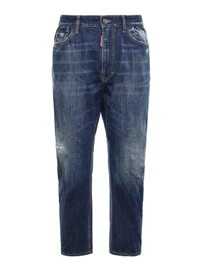 Dsquared2 Bow-leg Denim Jeans In Blue