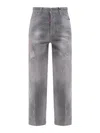 Dsquared2 Jeans With Mini Rhinestones And Used Effect In Grey