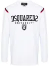 Dsquared2 Varsity Logo Long Sleeved T-shirt In White
