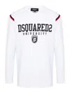 Dsquared2 Varsity Logo Long Sleeved T-shirt In White