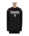 Dsquared2 Varsity Logo T-shirt In Black