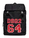 Dsquared2 Varsity-print Backpack In Black