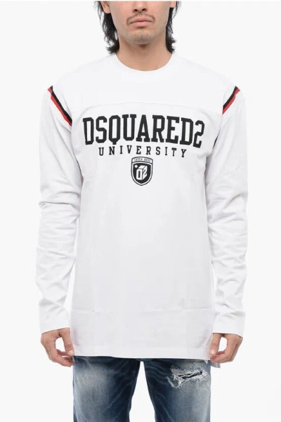DSQUARED2 VARSITY T-SHIRT WITH CONTRASTING PRINT