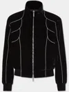 Dsquared2 Velour Bomber Jacket In Black