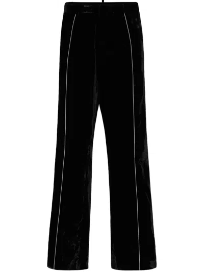 Dsquared2 Velour Trousers In Black