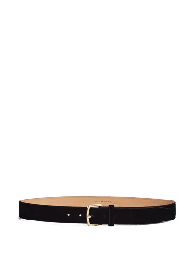 Dsquared2 Velvet Buckled Belt In Black