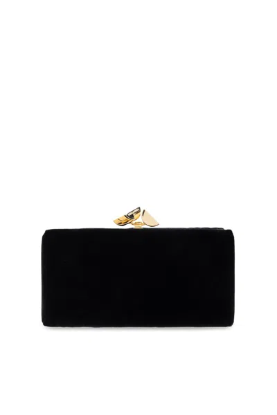Dsquared2 Velvet Clutch In Black