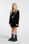 Dsquared2 Velvet Dress With D2 Plaque In Black