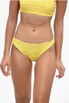 Dsquared2 Velvet Logo Bikini Bottom In Yellow