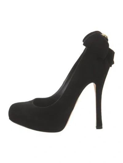 Pre-owned Dsquared2 Velvet Pumps In Black