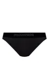 Dsquared2 Velvet-trim Briefs In Black